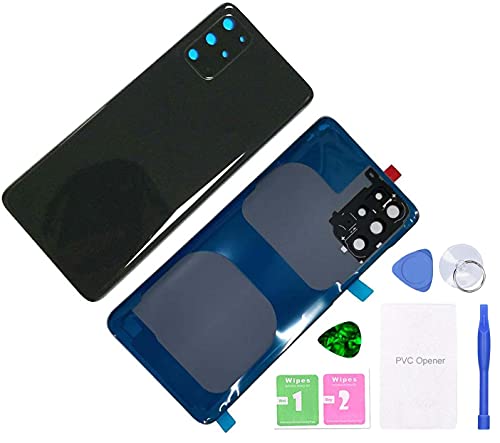 MovTEK Backcover Akkudeckel Original kompatibel mit Samsung S20+ Plus G985F/5G G986B Rückseite Glas Reparatur Set inkl. Kameraglas und Kleber Werkzeug -Schwarz(Cosmic Black) von MovTEK