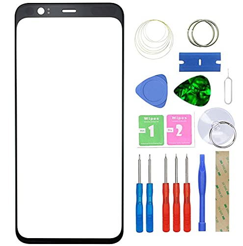 MovTEK Display Glas Frontglas Reparatur Set Original kompatibel mit Google Pixel 4 2019 5.7 Zoll inkl. Werkzeugsatz -Schwarz von MovTEK