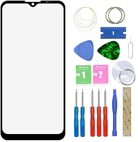 MovTEK Display Glas Frontglas Reparatur Set Original kompatibel mit Motorola Moto G9 Play XT2083 6.5" inkl. Werkzeugsatz -Schwarz von MovTEK