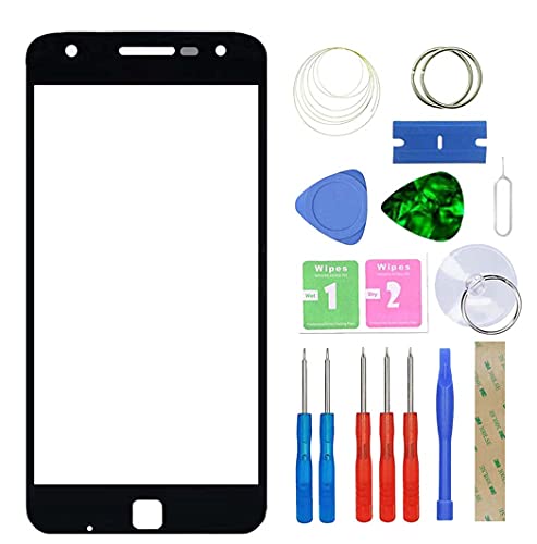 MovTEK Display Glas Frontglas Reparatur Set Original kompatibel mit Motorola Moto Z Play Droid XT1635 XT1635-01 XT1635-02 5.5" inkl. Werkzeugsatz -Schwarz von MovTEK