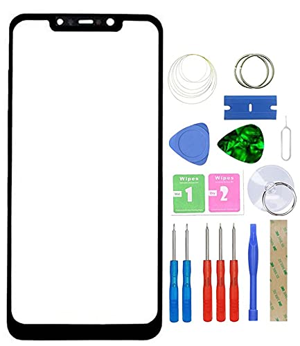 MovTEK Display Glas Frontglas Reparatur Set Original kompatibel mit Xiaomi Mi Poco F1/ Pocophone F1 6.18 Zoll inkl. Werkzeugsatz -Schwarz von MovTEK