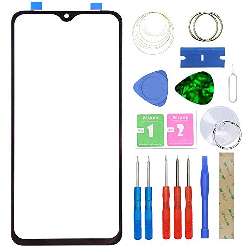 MovTEK Display Reparatur Set Frontglas Ersatz für OnePlus 7 Original Front Glas Displayglas mit Öffnungswerkzeuge und Kleber (Schwarz) von MovTEK