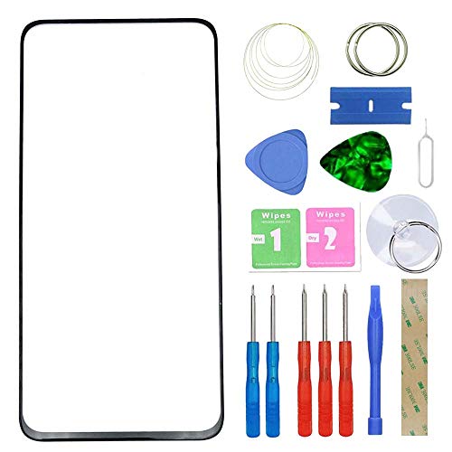 MovTEK Display Reparatur Set Frontglas Ersatz für Samsung Galaxy A80 A805 A8050/ A90 A905 6.7" Original Front Glas Displayglas mit Öffnungswerkzeuge und Kleber (Schwarz) von MovTEK