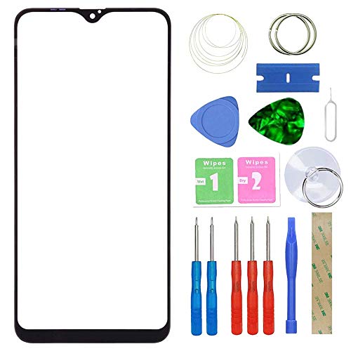 MovTEK Frontglas Display Glas Reparatur Set kompatibel mit Samsung Galaxy A10 2019 SM-A105F 6.2 Zoll inklusive Werkzeugsatz -Schwarz von MovTEK