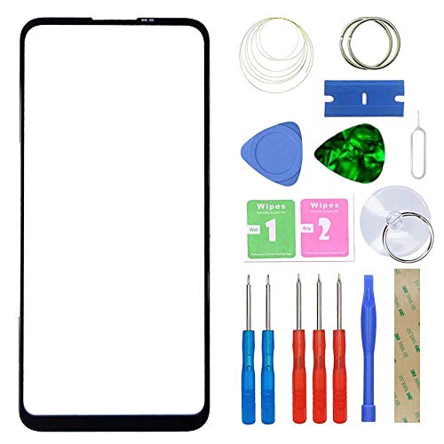 MovTEK Frontglas Display Glas Reparatur Set kompatibel mit Samsung Galaxy A21 SM-A215F /A21s SM-A217F 6.5 Zoll inklusive Werkzeugsatz -Schwarz von MovTEK