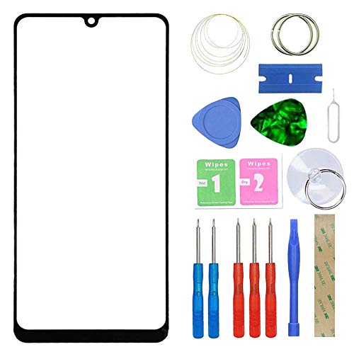 MovTEK Frontglas Display Glas Reparatur Set kompatibel mit Samsung Galaxy A31 SM-A315F 6.4 Zoll inklusive Werkzeugsatz -Schwarz von MovTEK