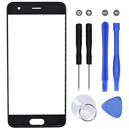 MovTEK Frontglas Displayglas Ersatz für Huawei Honor 9 (Schwarz) Display Glas Reparatur Set mit Werkzeug Black von MovTEK