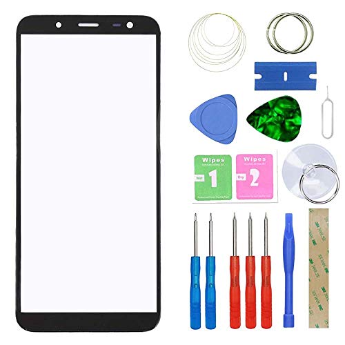 MovTEK Frontglas für Samsung Galaxy J6 2018 J600 SM-J600F Displayglas Ersatz Glas Reparatur Set mit Werkzeug (Schwarz) von MovTEK