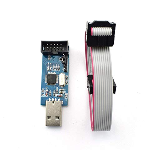 Molideas – 51 AVR ATMEGA8 Programmer USB ISP Downloader 10 Pin USB Programmierer 3,3 V/5 V mit Kabel von Movilideas