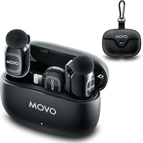 Movo NanoMic Dual Lightning Wireless Mikrofon für iPhone 14 und darunter - Lavalier-Mikrofon für iPhone, ideal für Vlogging, TikTok, Content Creation Movo NanoMic Dual Lightning Wireless Mikrofon für iPhone 14 und darunter - Lavalier-Mikrofon für iPhone, ideal für Vlogging, TikTok, Content Creation von Movo