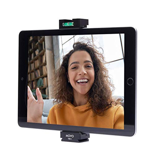 Movo TBR-1 Universal-Tablet-Stativhalterung mit Zubehörschuh-Halterung für Mini-Mikrofon, kompatibel mit iPad, iPad Air, iPad Mini, iPad Pro, Samsung Galaxy Tablet, Android Tablet und mehr von Movo