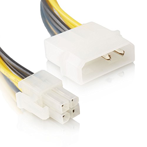 Mainboard Anschlusskabel | Molex IDE 2-Pin zu 4-Pin | ATX P4 12V ATX CPU Stromkabel Stromanschluss Adapter-Kabel - MOVOJA von Movoja