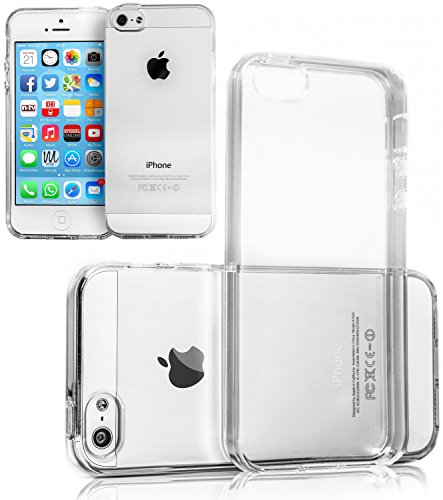 Movoja TPU Hülle kompatibel mit iPhone 5 5S SE | PERFEKTE Passform | Schutzhülle Crystal Case Durchsichtig Klar Cover Silikon transparent Perfekter Schutz von Movoja