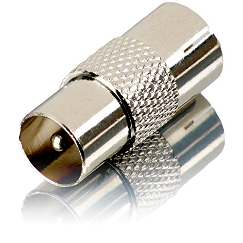 Movoja TV Verbindungsstück - Einfacher Anschluss 2er Kabel | KOAX | Metall | Antennen Adapter Koax auf Stecker | Fernsehkabel Verbinder Kupplung Verlängerung Anschluss Movoja TV Verbindungsstück - Einfacher Anschluss 2er Kabel | KOAX | Metall | Antennen Adapter Koax auf Stecker | Fernsehkabel Verbinder Kupplung Verlängerung Anschluss von Movoja