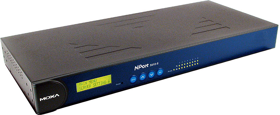 MOXA 19,  Industrial Ethernet Serial Device Server, 8 Port von Moxa