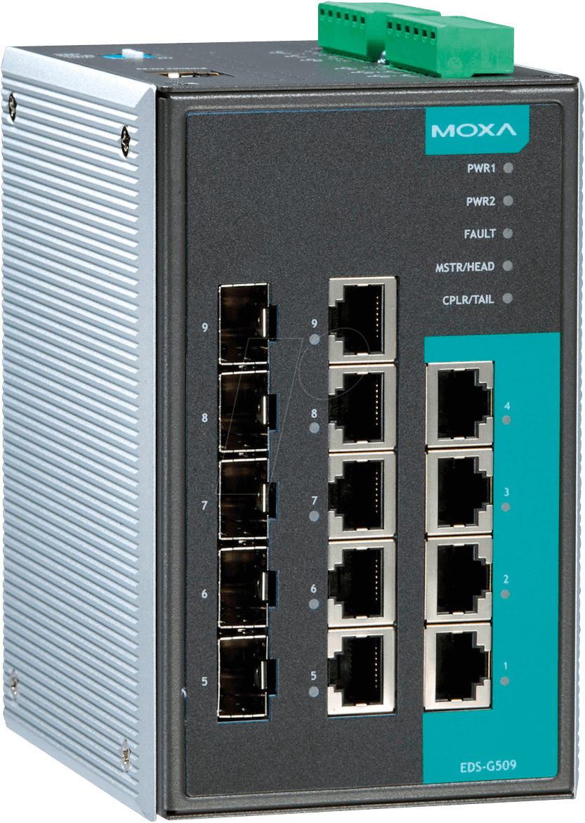 MOXA EDS-G509-T - Switch, 9-Port, Gigabit Ethernet, RJ45/SFP von Moxa