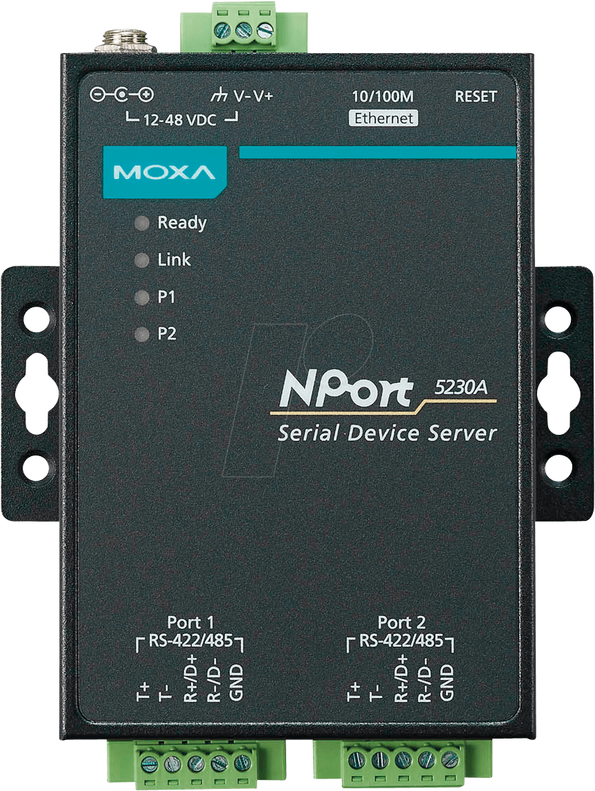 MOXA NPORT 5230A - Geräteserver, 1x RJ45, 2x RS-422/485 von Moxa