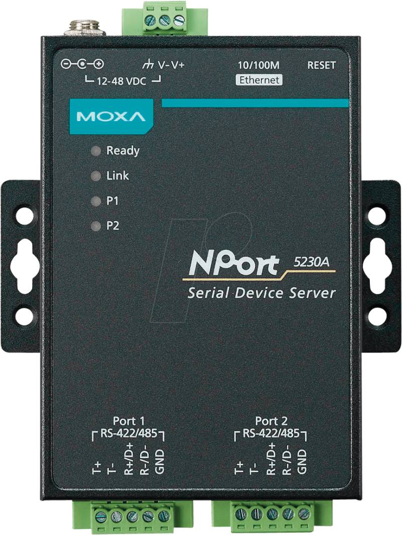 MOXA NPORT 5230A - Geräteserver, 1x RJ45, 2x RS-422/485 von Moxa