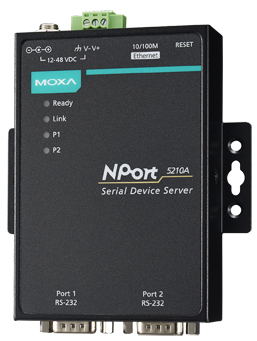 MOXA Serial Device Server, 2 Port, RS-232, Nport-5210A von Moxa