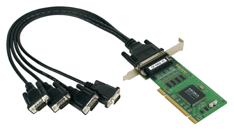 MOXA Serielle 16C550 RS-232 PCI Karte, 4 Port von Moxa