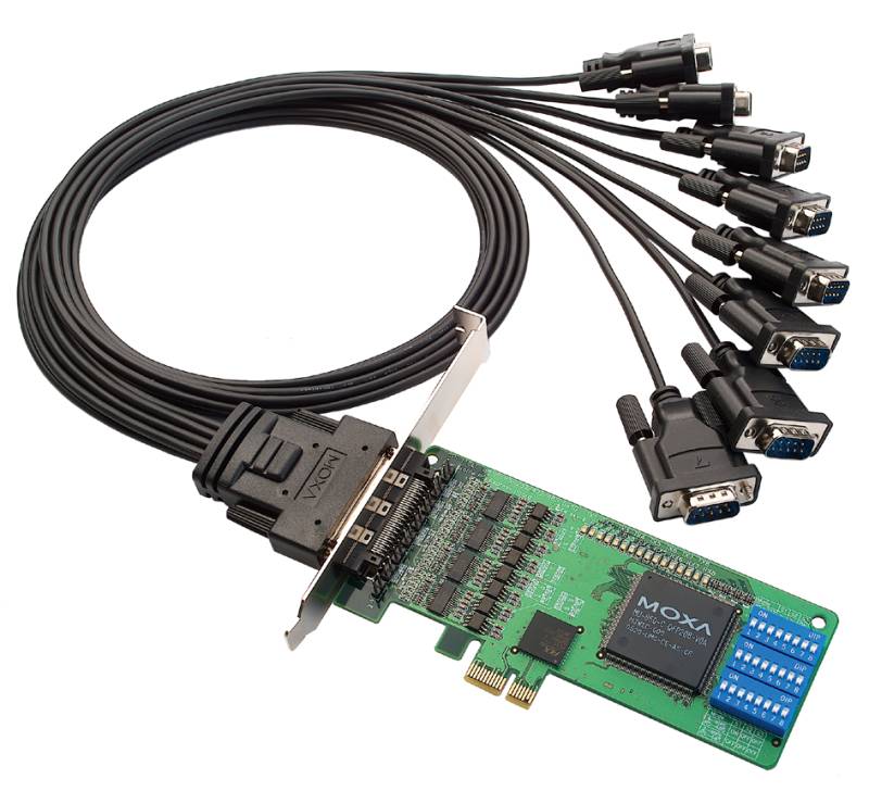 MOXA Serielle RS-232 PCI-Express Karte, 8 Port von Moxa