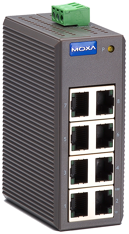 MOXA Unmanaged Industrial Ethernet Switch, 8 Port, EDS-208 von Moxa