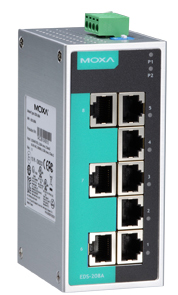 MOXA Unmanaged Industrial Ethernet Switch. 8-ports, EDS-208A von Moxa