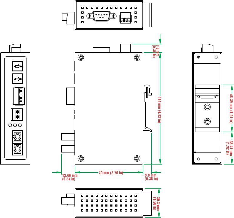 Moxa ICF-1150I-M-SC Serieller Konverter/Repeater/Isolator RS-232 Faser (SC) (ICF-1150I-M-SC) von Moxa