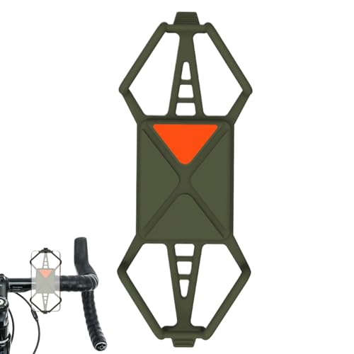 Moxeupon Handyhalter Für Fahrrad | Silicone Handyhalter Mit Schnellverschluss-Sicherung,Vorbauhalterung Navigations-Sicherheitsgurt Für Fahrradpendeln Outdoor Sport Straßenradfahren von Moxeupon