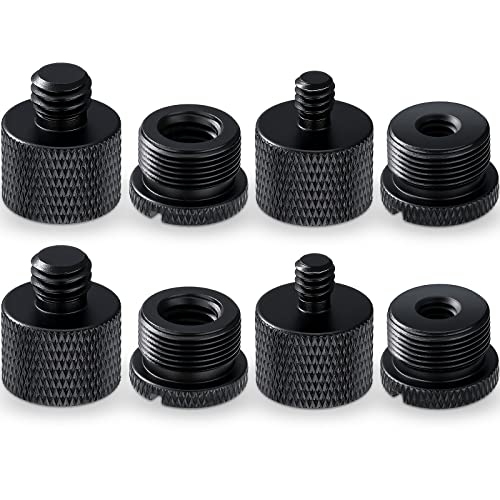 8 Stück Mikrofonstativ Adapter Mikrofon Gewinde Adapter Set 5/8 Buchse auf 3/8 Stecker 3/8 Buchse auf 5/8 Stecker, 5/8 Buchse auf 1/4 Stecker 1/4 Buchse auf 5/8 Stecker Schraubadaptergewinde (Schwarz) 8 Stück Mikrofonstativ Adapter Mikrofon Gewinde Adapter Set 5/8 Buchse auf 3/8 Stecker 3/8 Buchse auf 5/8 Stecker, 5/8 Buchse auf 1/4 Stecker 1/4 Buchse auf 5/8 Stecker Schraubadaptergewinde (Schwarz) von Moxweyeni