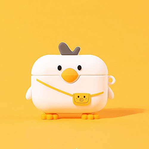 Kompatibel mit AirPods Hülle 1/2/Pro, weiße süße Ente, Schutzhülle aus Silikon für Kinder, Teenager, Mädchen, Jungen, lustige Kawaii Mode Cartoon 3D Abdeckung 1/2/Pro Schlüsselanhänger (AirPods Pro) Kompatibel mit AirPods Hülle 1/2/Pro, weiße süße Ente, Schutzhülle aus Silikon für Kinder, Teenager, Mädchen, Jungen, lustige Kawaii Mode Cartoon 3D Abdeckung 1/2/Pro Schlüsselanhänger (AirPods Pro) von Moydolo