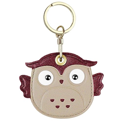 Leder-Anti-Verlust-Schlüsselanhänger-Schutzhülle für AirTags-Tracker-Halter, Anti-Drop-Kratzer, niedliche braune Eule, AirTag-Halter mit Schlüsselanhänger, Zubehör für Frauen, Kinder, Haustiere, Leder-Anti-Verlust-Schlüsselanhänger-Schutzhülle für AirTags-Tracker-Halter, Anti-Drop-Kratzer, niedliche braune Eule, AirTag-Halter mit Schlüsselanhänger, Zubehör für Frauen, Kinder, Haustiere, von Moydolo