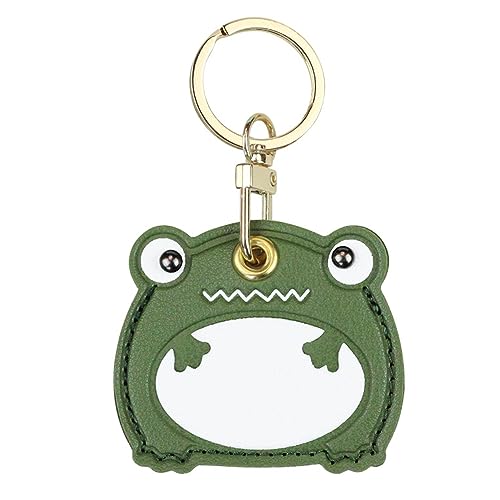 Leder-Anti-Verlust-Schlüsselanhänger-Schutzhülle für AirTags-Tracker-Halter, Anti-Drop-Kratzer, niedlicher grüner Frosch, AirTag-Halter mit Schlüsselanhänger, Zubehör für Frauen, Kinder, Haustiere, Leder-Anti-Verlust-Schlüsselanhänger-Schutzhülle für AirTags-Tracker-Halter, Anti-Drop-Kratzer, niedlicher grüner Frosch, AirTag-Halter mit Schlüsselanhänger, Zubehör für Frauen, Kinder, Haustiere, von Moydolo
