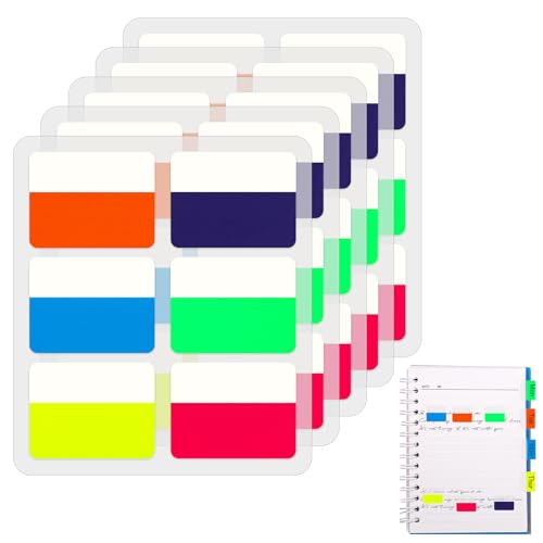 600 Stück Sticky Index Tabs Haftnotizen 2,6 x 2 cm Karteireiter Farbige Seitenmarkierungen Tabs selbstklebende Beschreibbare Klebezettel von Büchern Ordnern und Aktenordnern von Mozeat Lens