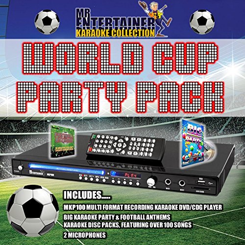 Mr Entertainer Karaoke Fußball Weltmeisterschaft Party Paket Inklusive MKP100 CDG DVD MP3G Karaoke Machine Player mit HDMI/Record/Rip/USB + Fußball & Party Song Disc Packs Mr Entertainer Karaoke Fußball Weltmeisterschaft Party Paket Inklusive MKP100 CDG DVD MP3G Karaoke Machine Player mit HDMI/Record/Rip/USB + Fußball & Party Song Disc Packs von Mr Entertainer