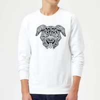 Mr Pickles Pattern Face Sweatshirt - White - L von Mr Pickles