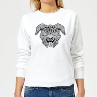 Mr Pickles Pattern Face Women's Sweatshirt - White - M von Mr Pickles