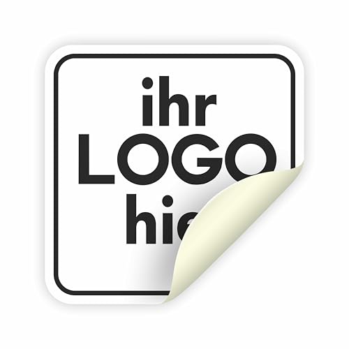 100 Aufkleber, personalisierte Etiketten - PERSONALISIEREN SIE HIER - Unternehmensetiketten - Firmenlogo - Logo, Bild, Fotos - Aufkleber Shop, Büro (4x4 cm) von Mr Pubblicità