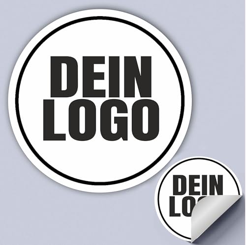 100 Aufkleber, personalisierte Etiketten - PERSONALISIEREN SIE HIER - Unternehmensetiketten - Firmenlogo - Logo, Bild, Fotos - Aufkleber Shop, Büro (6 cm) von Mr Pubblicità