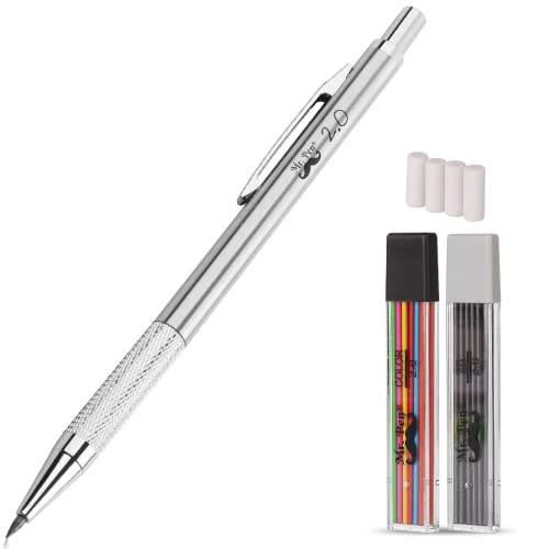 Mr. Pen - Druckbleistift, Metall, 2 mm zum Zeichnen, Zeichnen, Minenhalter, dicker Druckbleistift von Mr. Pen
