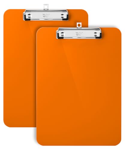 Mr. Pen - Kunststoff-Klemmbrett, 31,8 x 22,9 cm, 2 Stück, Blaugrün, lebendiges Orange Mr. Pen - Kunststoff-Klemmbrett, 31,8 x 22,9 cm, 2 Stück, Blaugrün, lebendiges Orange von Mr. Pen