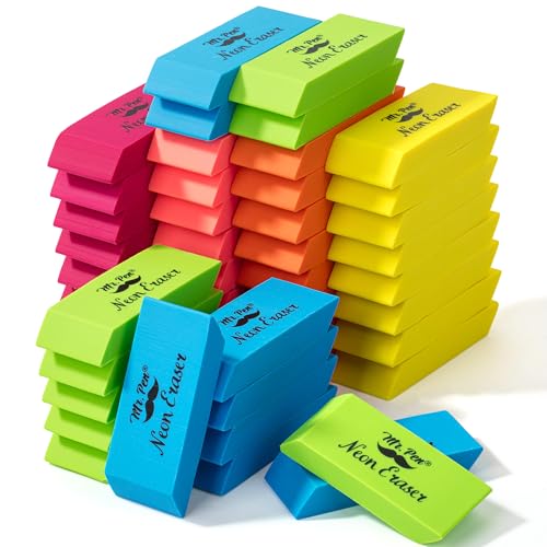 Mr. Pen Radiergummis, Bleistift-Radiergummi, 48 Stück, Neonfarben, Künstler-Radiergummi Mr. Pen Radiergummis, Bleistift-Radiergummi, 48 Stück, Neonfarben, Künstler-Radiergummi von Mr. Pen