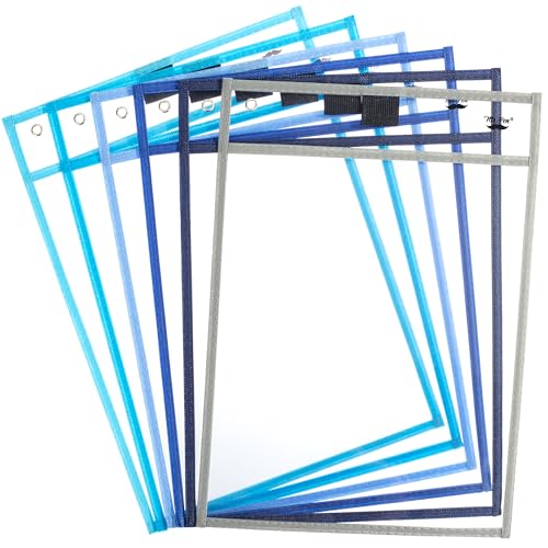 Mr. Pen Trocken abwischbare Taschenhüllen, 25,4 x 35,6 cm, 6 Stück, bunt, Kunststoff, wiederverwendbar, blaue Farbtöne, trocken abwischbare Blätter Mr. Pen Trocken abwischbare Taschenhüllen, 25,4 x 35,6 cm, 6 Stück, bunt, Kunststoff, wiederverwendbar, blaue Farbtöne, trocken abwischbare Blätter von Mr. Pen