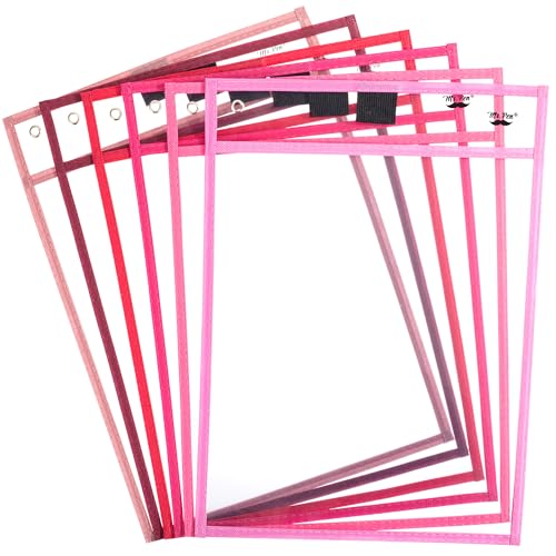 Mr. Pen Trocken abwischbare Taschenhüllen, 25,4 x 35,6 cm, 6 Stück, bunt, Kunststoff, wiederverwendbar, transparent, für Klassenzimmer Mr. Pen Trocken abwischbare Taschenhüllen, 25,4 x 35,6 cm, 6 Stück, bunt, Kunststoff, wiederverwendbar, transparent, für Klassenzimmer von Mr. Pen