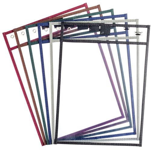 Mr. Pen Trocken abwischbare Taschenhüllen, 25,4 x 35,6 cm, 6 Stück, bunt, schlank, dunkel Mr. Pen Trocken abwischbare Taschenhüllen, 25,4 x 35,6 cm, 6 Stück, bunt, schlank, dunkel von Mr. Pen