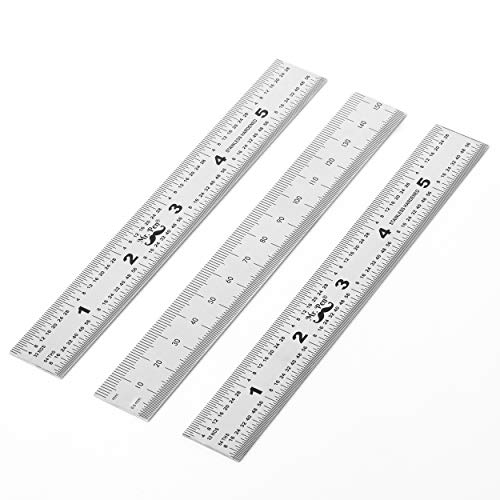 Mr. Stift – 3-teiliges Edelstahl-Lineal, 15,2 cm Mr. Stift – 3-teiliges Edelstahl-Lineal, 15,2 cm von Mr. Pen