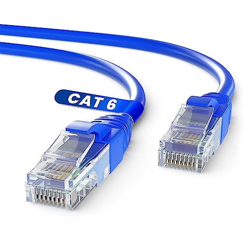 Mr. Tronic 100m Ethernet Netzwerkkabel, Cat 6 LAN Netzwerkkabel mit RJ45 Anschlüssen für schnelle & zuverlässige Internetverbindung, AWG24-Patchkabel | 1Gbps UTP Cat6 CCA Patchkabel (100 Meter, Blau) von Mr. Tronic