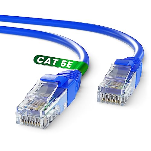 Mr. Tronic 15m Ethernet Netzwerkkabel Cat 5E, LAN Netzwerkkabel mit RJ45 Anschlüssen Für Schnelle & Zuverlässige Internetverbindung, AWG24 Patchkabel Cat 5E | 1 Gbps UTP CCA (15 Meter, Blau) von Mr. Tronic