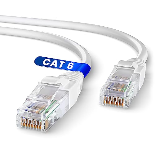 Mr. Tronic 1m Ethernet Netzwerkkabel, Cat 6 LAN Netzwerkkabel mit RJ45 Anschlüssen für schnelle Und zuverlässige Internetverbindung – AWG24-Patchkabel | 1Gbps UTP Cat6 CCA Patchkabel (1 Meter, Weiß) von Mr. Tronic