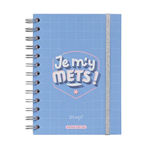 Klassischer Kalender, klein, 2020-2021, Wochenmodell, französische Aufschrift „Je m'y mets ! von Mr. Wonderful